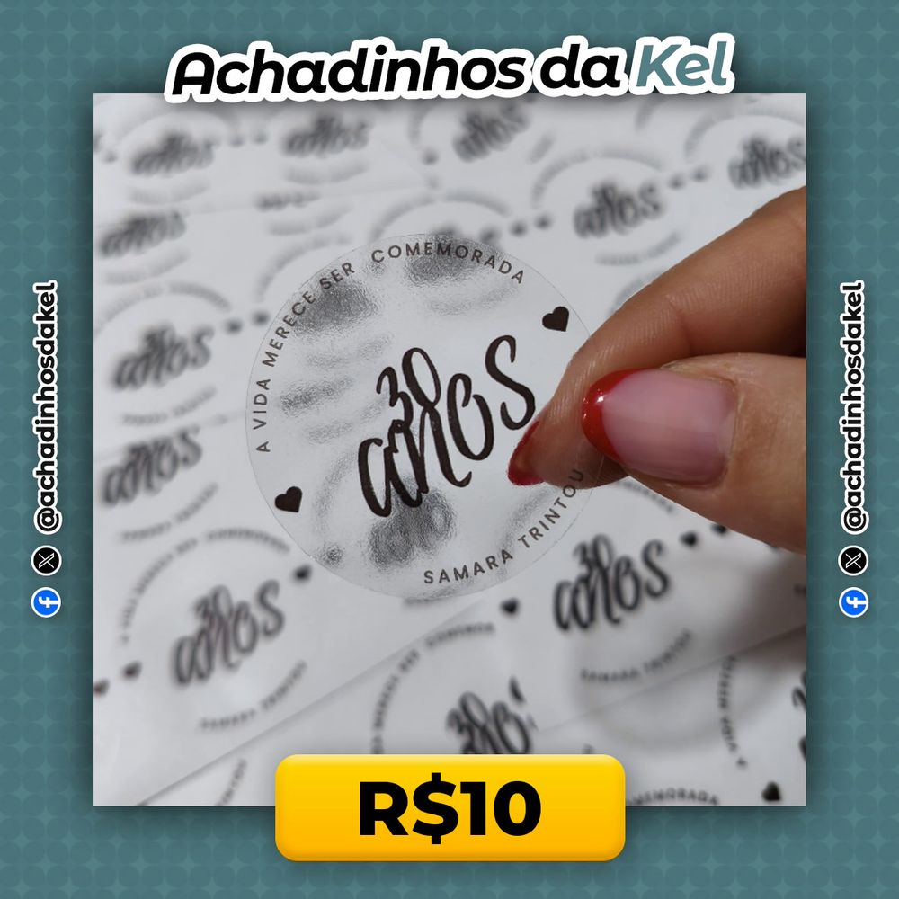 Etiquetas Adesivas Personalizadas Vinil Transparente | Adesivo Personalizado