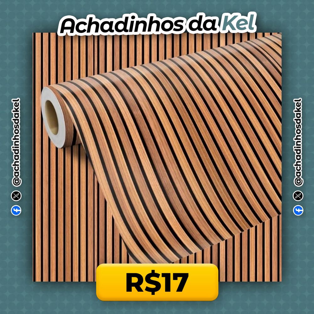 Papel De Paredes Auto Adesivo Lavável 5m X45cm 3d