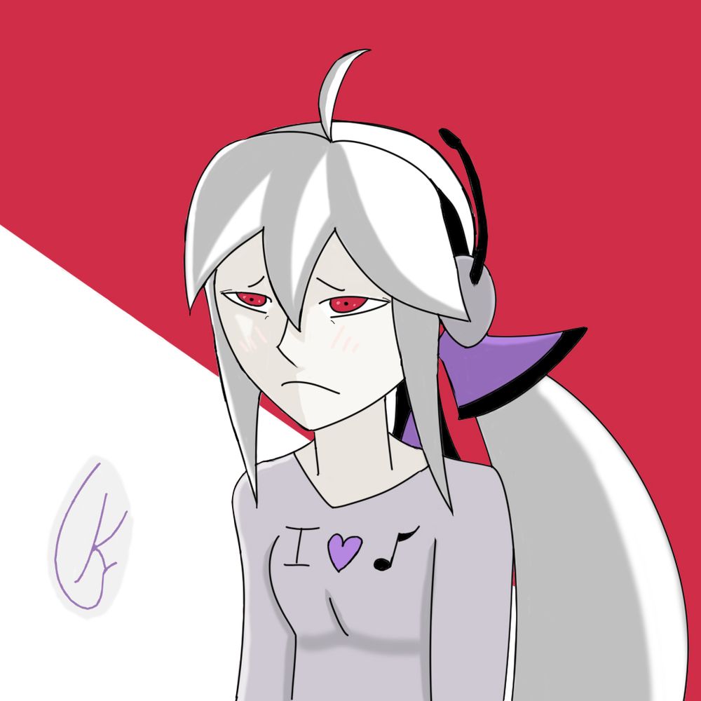 Yowane Haku looking depressed, dressed in a comfy sweater.