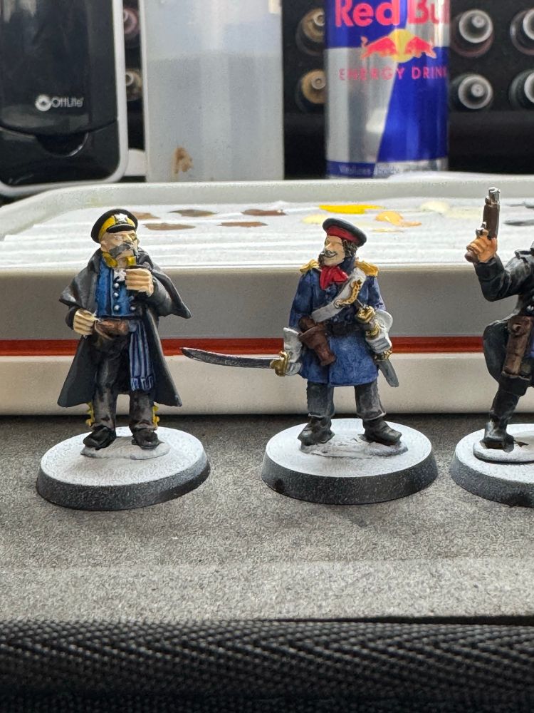 two prussian models for silver bayonet that are partially painted