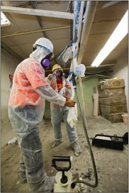 Copyright © 2025 Jim West/Science Photo Library

Image showing costruction workers with appropriate PPE and protections in place