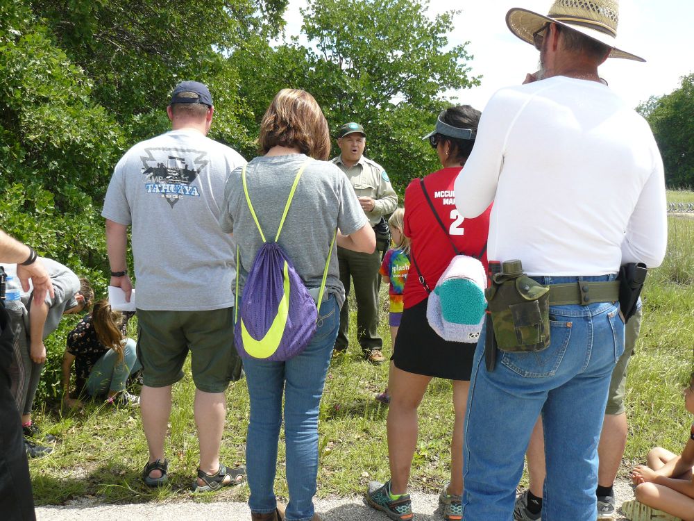 Lake Mineral Wells State Park near Mineral Wells, Texas. May 5, 2019. Seen here is our ranger tour guide and our little group on a wildflower walking tour through the park. The tour was quite nice, but I was disappointed we didn’t see a single copperhead snake the entire day. I usually see at least one on every overnight camping trip I’ve done here.