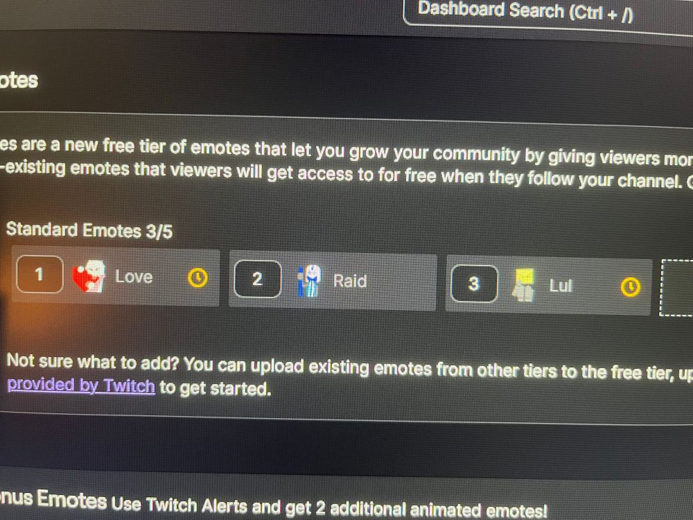 Raid emote: Ready
Love and Lul: Pending Approval
