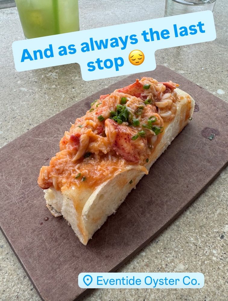 Soft bun holds lobster meat tossed in brown butter 