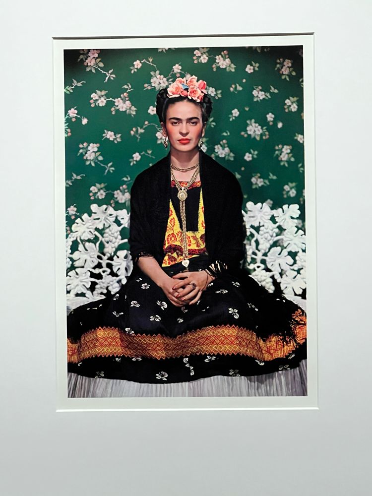 Photo of Frida Khalo from an exhibit 