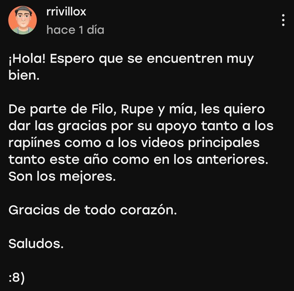 Mensaje a la comunidad 