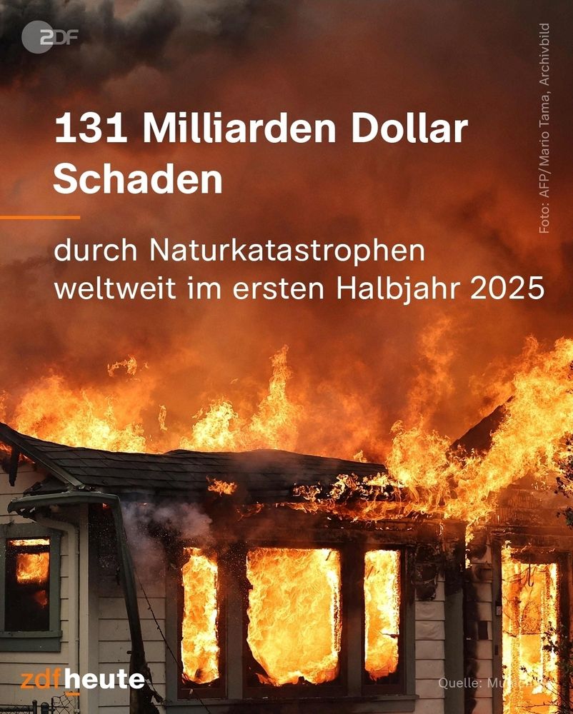 131 Milliarden Dollar Schaden durch Naturkatastrophen im ersten Halbjahr 2025