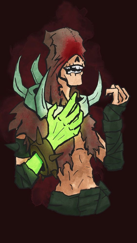 the Flagellant from the video game Darkest Dungeon 2.