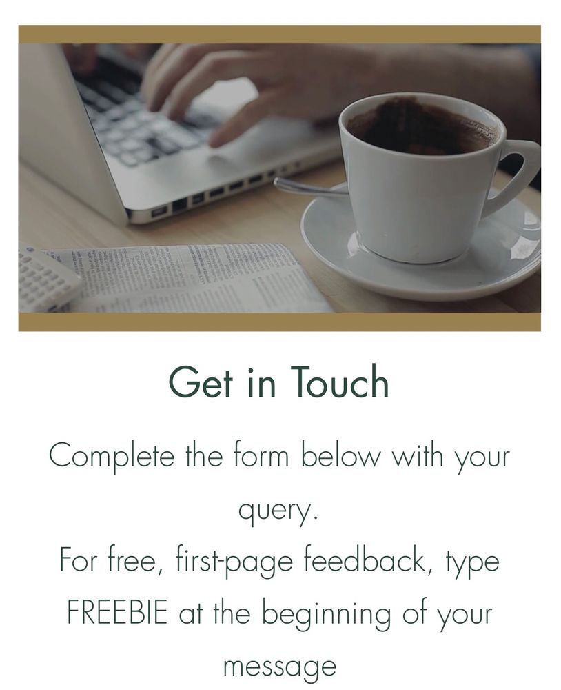 Free first page feedback from EmDashED editing