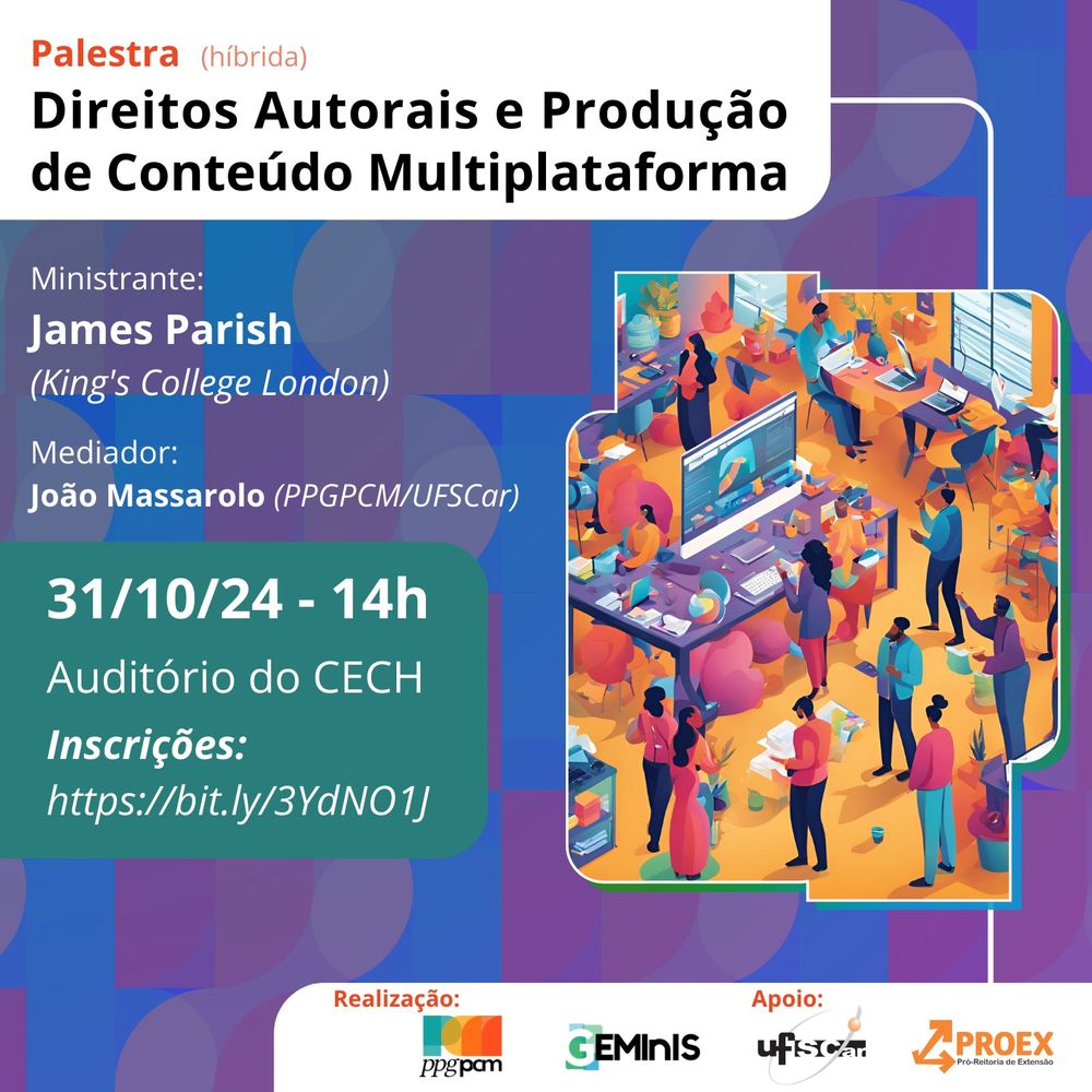 Imagem de divulgação do evento com as informações contidas no post.