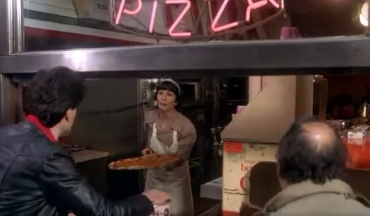 John Travolta getting 2 slices in 1977