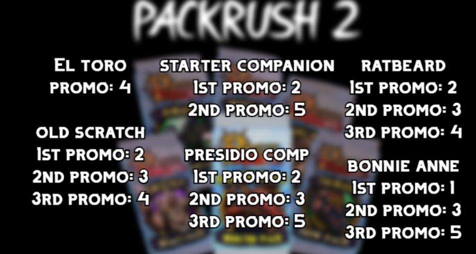 Packrush promotion points