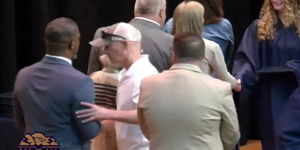 Father of Baraboo, Wisconsin, high school graduate seen pushing superintendent during ceremony