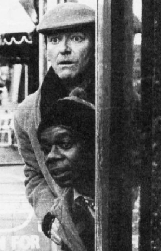 Norman St John Stevas about to sleep with The King's Singers for Children in Need.