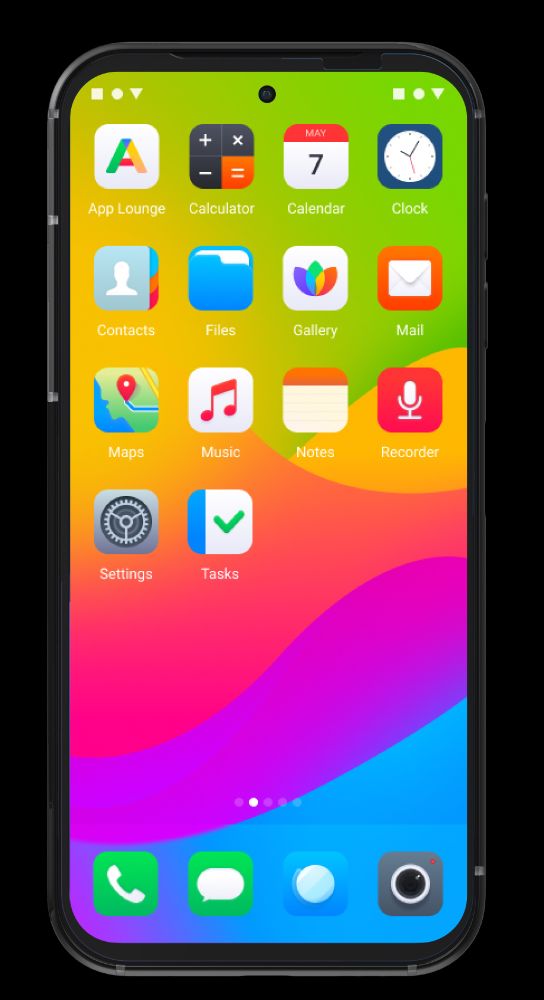 /e/OS Home Screen on a smartphone