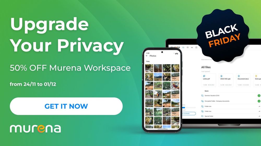 Upgrade your privacy: 50% off Murena Workspace