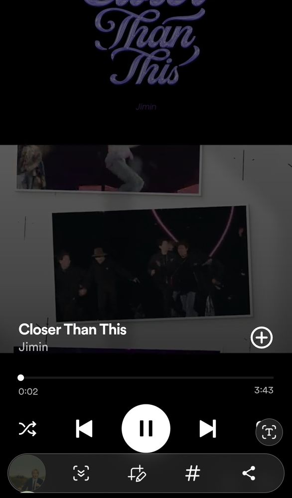 Screenshot of BTS music Playlist
