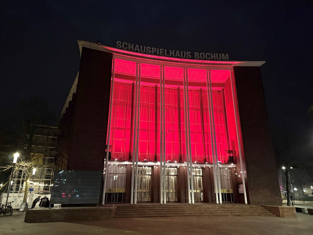 Schauspielhaus Bochum am späten Abend des 14.02.2025