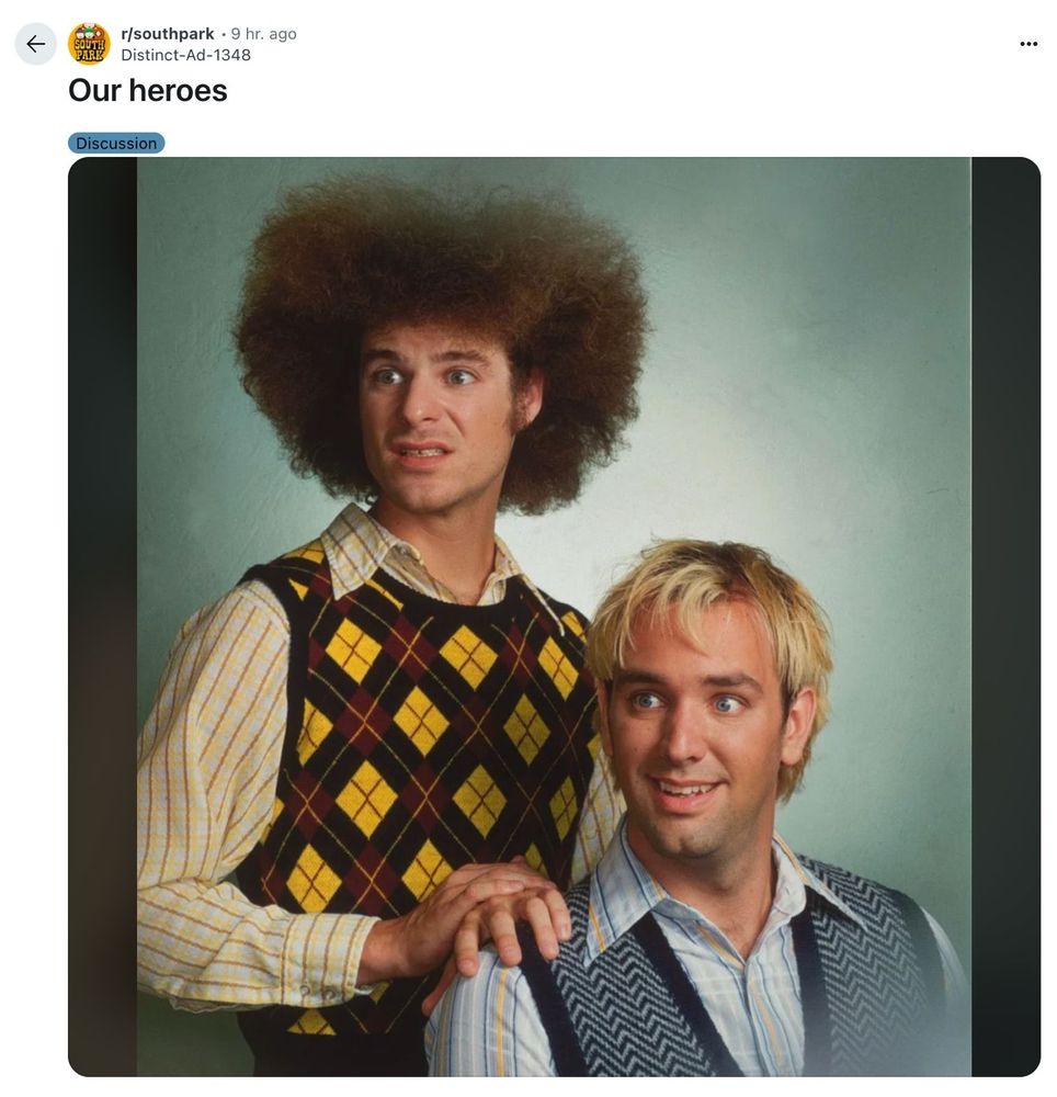 Trey and Matt, South Park Creators