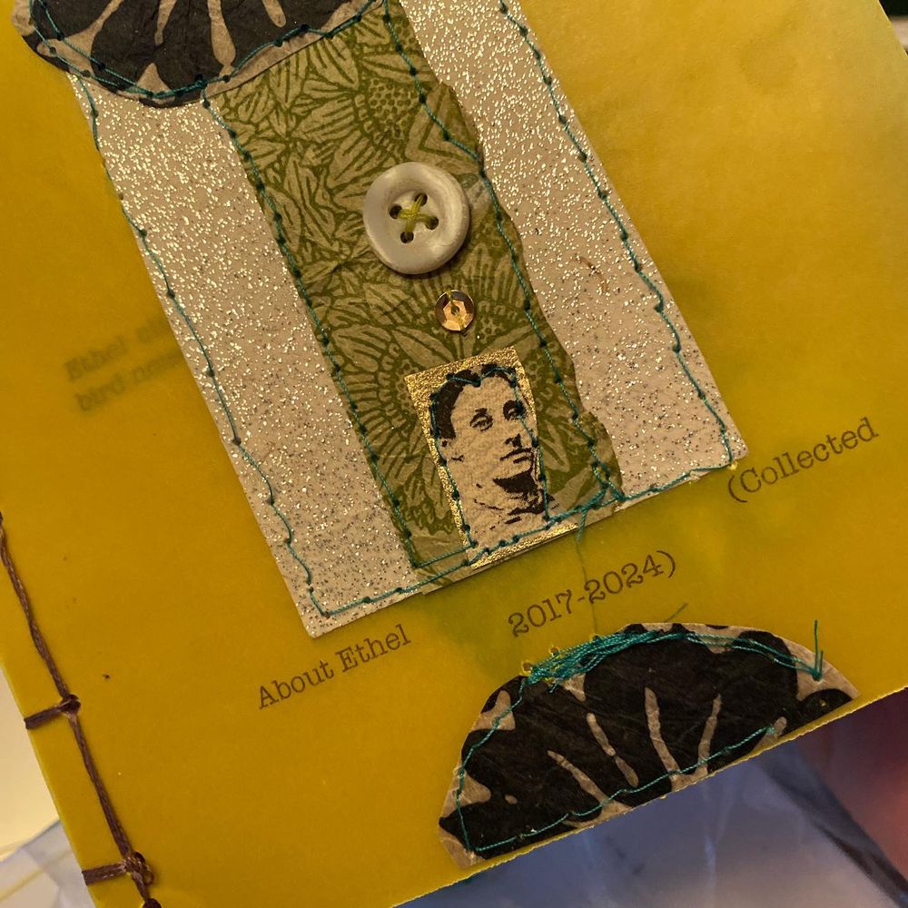 Decorative cover of About Ethel chapbook.