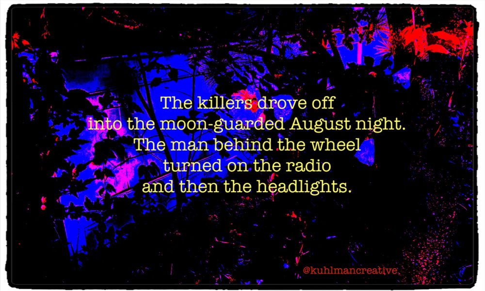 A five line free style poem combined with an abstract photo.