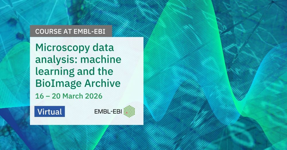 Virtual course

Microscopy data analysis: machine learning and the BioImage Archive
2026. 16 - 20 March 2026. EMBL's European Bioinformatics Institute.