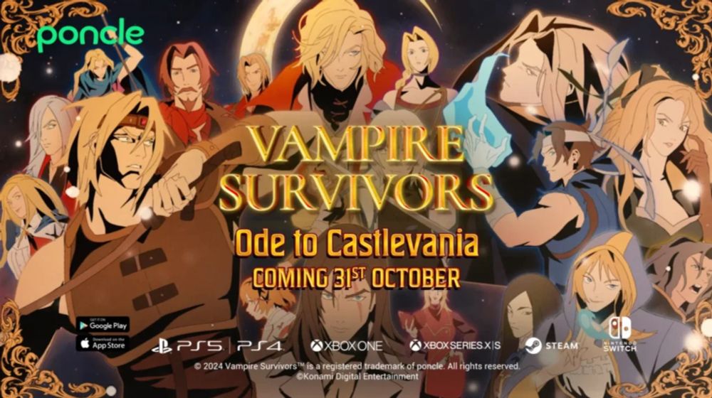 Vampire Survivors Is Getting A Castlevania DLC on Halloween - Steam Deck HQ