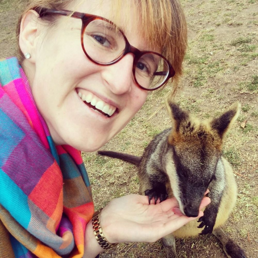 Elisa with a wallaby