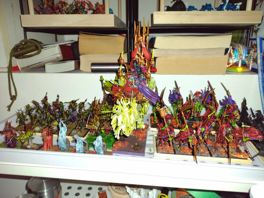 crappy phone pic of my Warhammer Old World Vampire Counts army