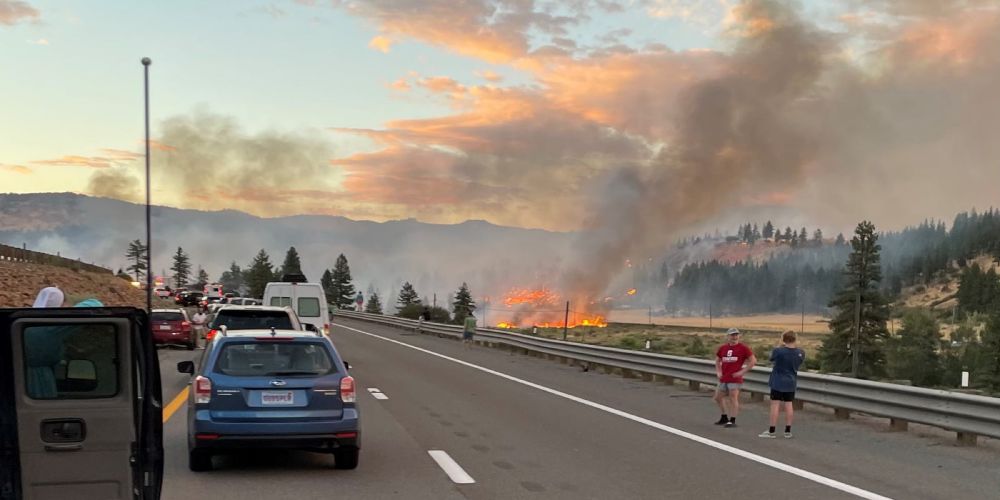 Man arrested on DUI charge after car fire on I-80; Gold Ranch Fire burns 650 acres