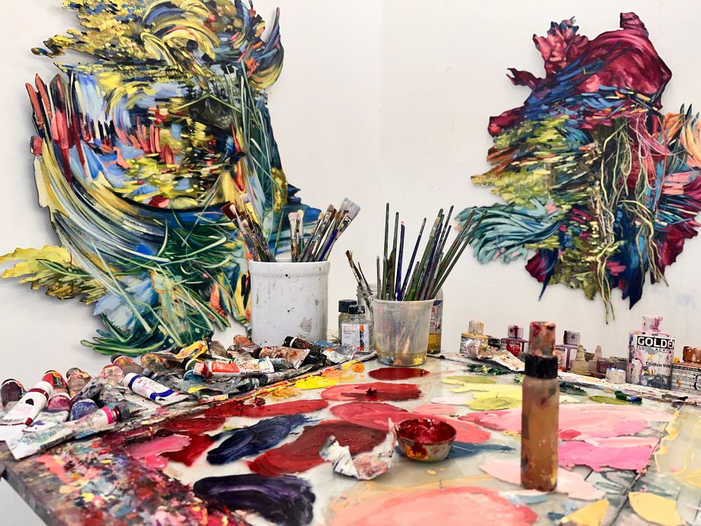 Studio view. Palette. 