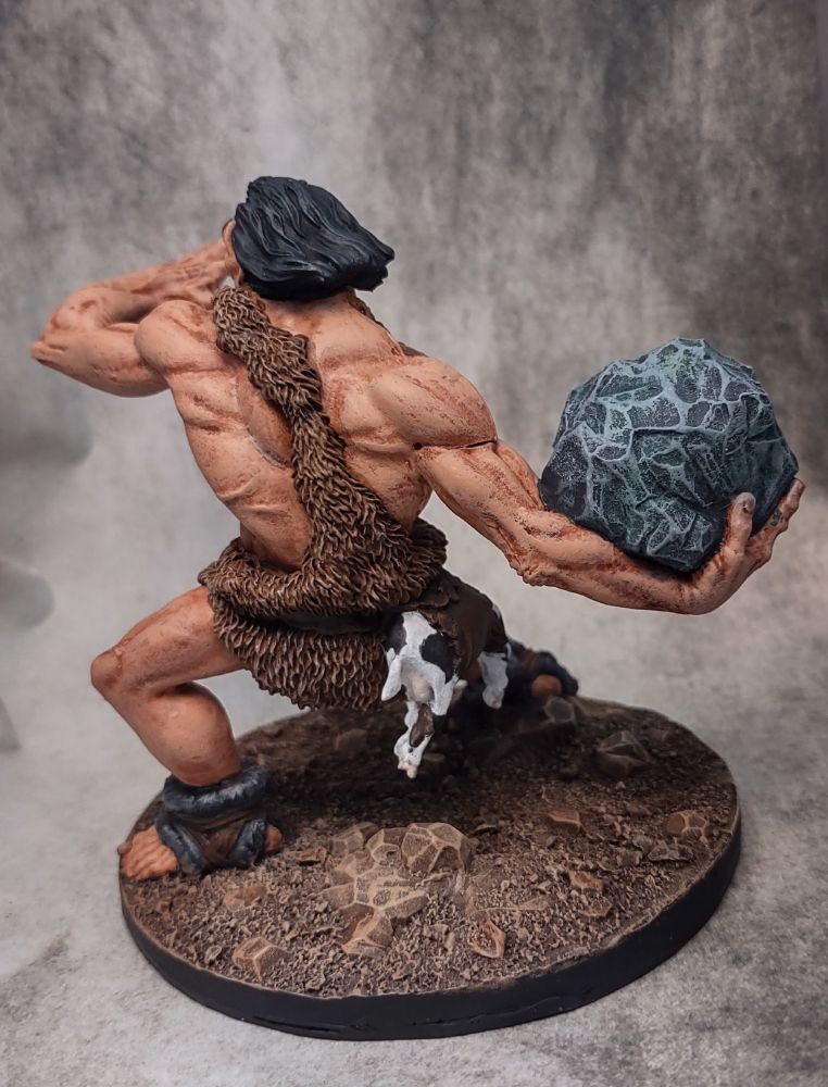 Rear view of the painted Gale Force 9 hill giant. 