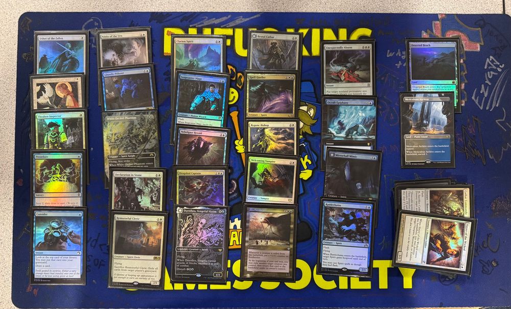 My 40 card WB Spirits deck laid out