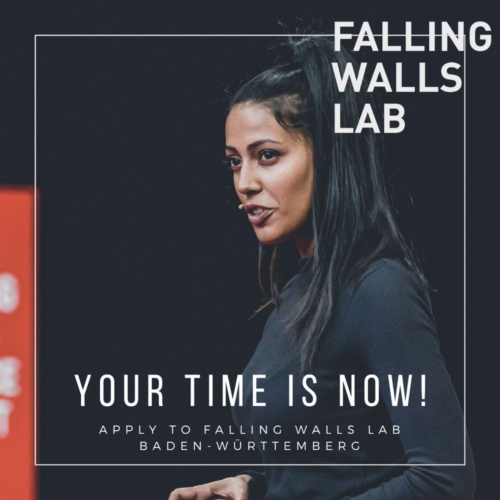 Falling Walls Lab Baden-Württemberg Your Time is Now! Young women during her pitch at Falling Walls Summit in Berlin