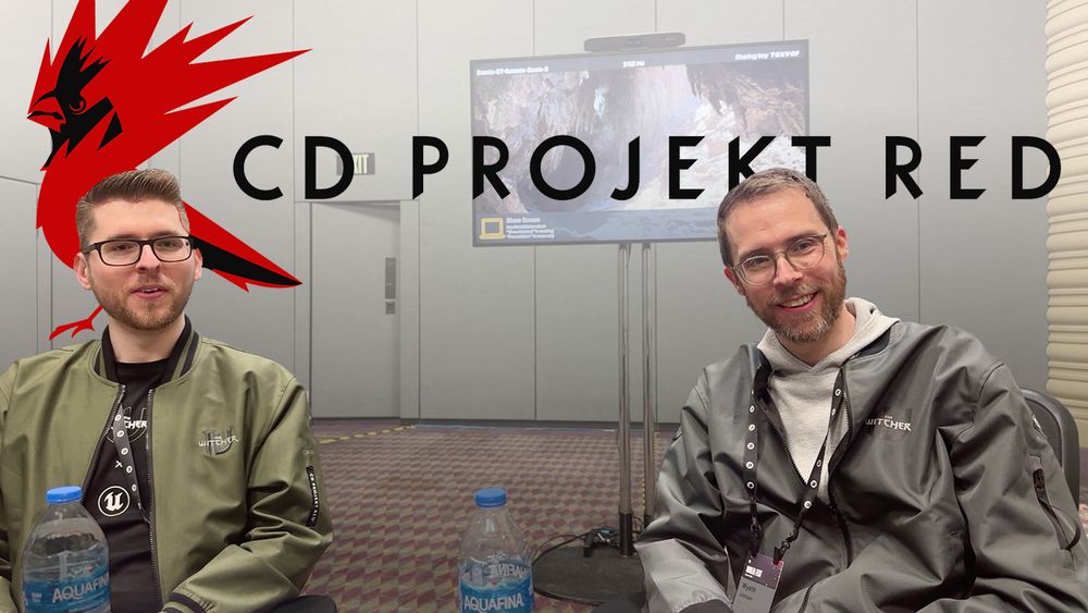 Julius Girbig from CD Projekt Red and Wyeth Johnson from Epic Games at Unreal Fest in Florida.