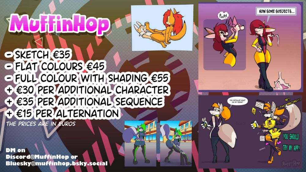 price sheet for my art