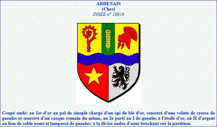 Blason d'Ardenais (Cher)