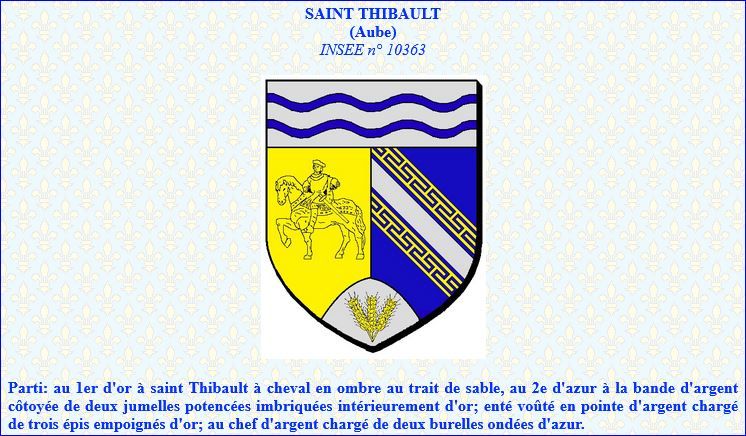 Blason de Saint-Thibault (Aube)