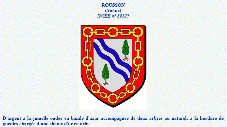 Blason de Rousson (Yonne)
