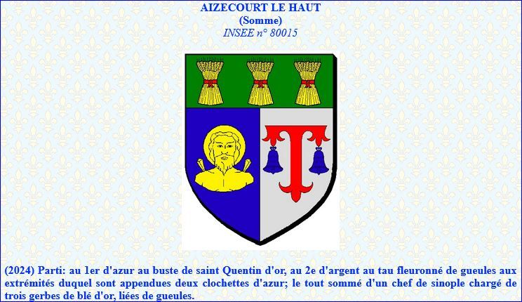 Blason d'Aizecourt-le-Haut (Somme)
