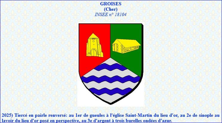 Blason de Groises (Cher)