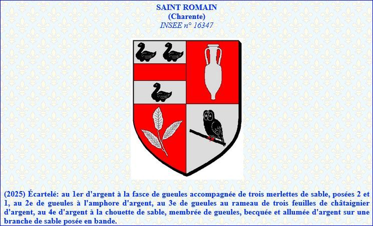 Blason de Saint-Romain (Charente)