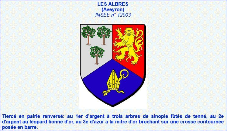 Blason de Les Albres (Aveyron)