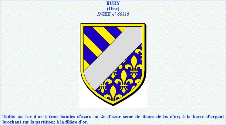 Blason de Bury (Oise)