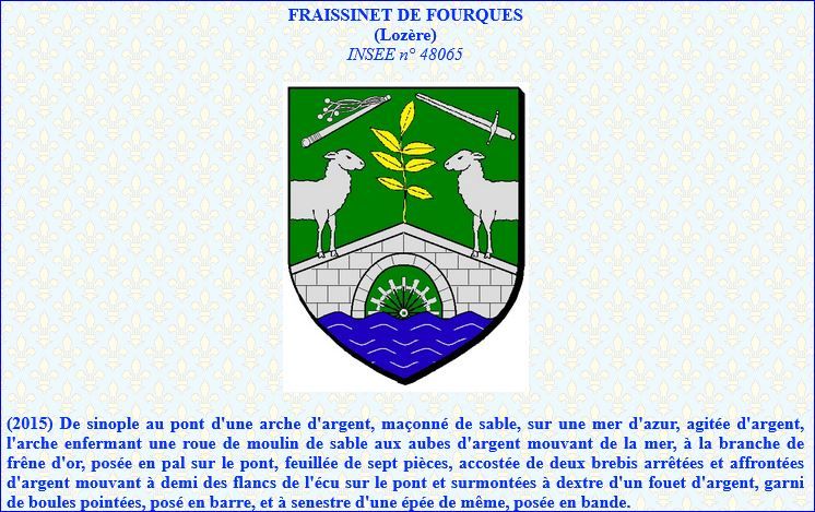 Blason de Fraissinet-de-Fourques (Lozère)