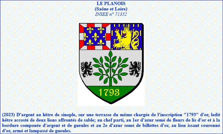 Blason de Le Planois (Saône-et-Loire)