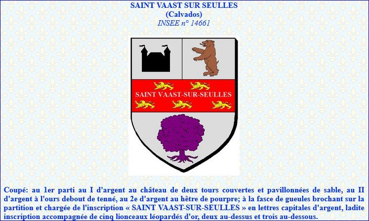 Blason de Saint-Vaast-sur-Seulles (Calvados)