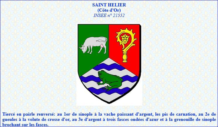 Blason de Saint-Hélier (Côte d'Or)