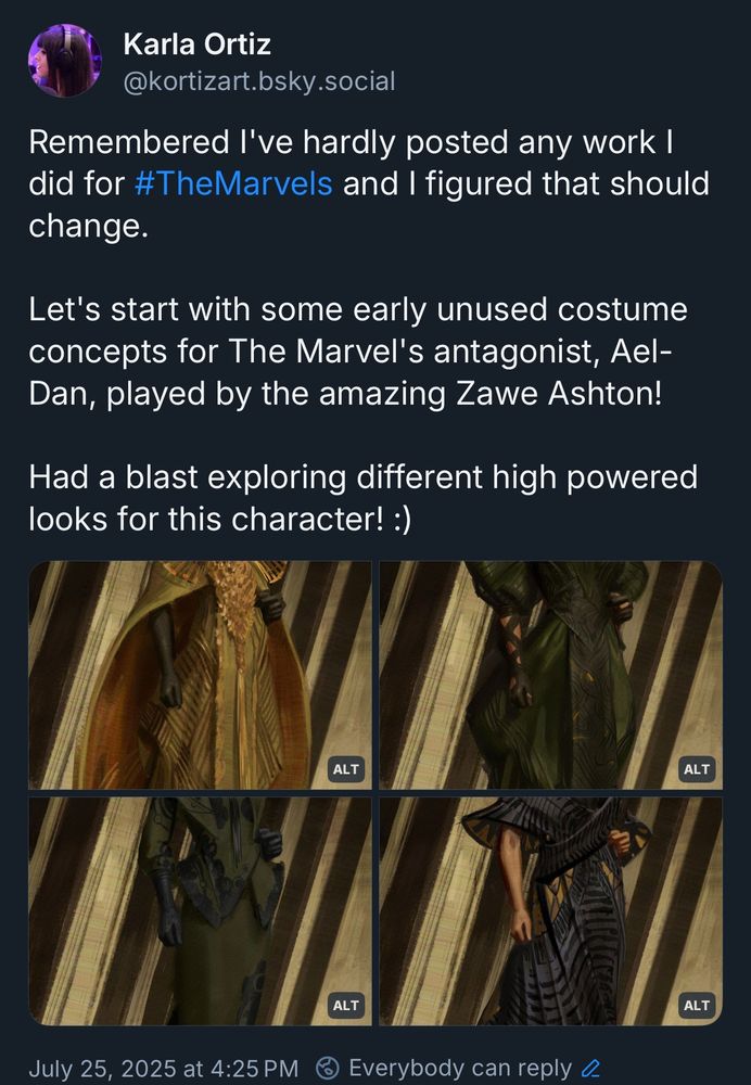 Original post with all the concept art imagery thumbnails cropped terribly. It did not show the character heads and just focuser on the characters torso only. Ew.