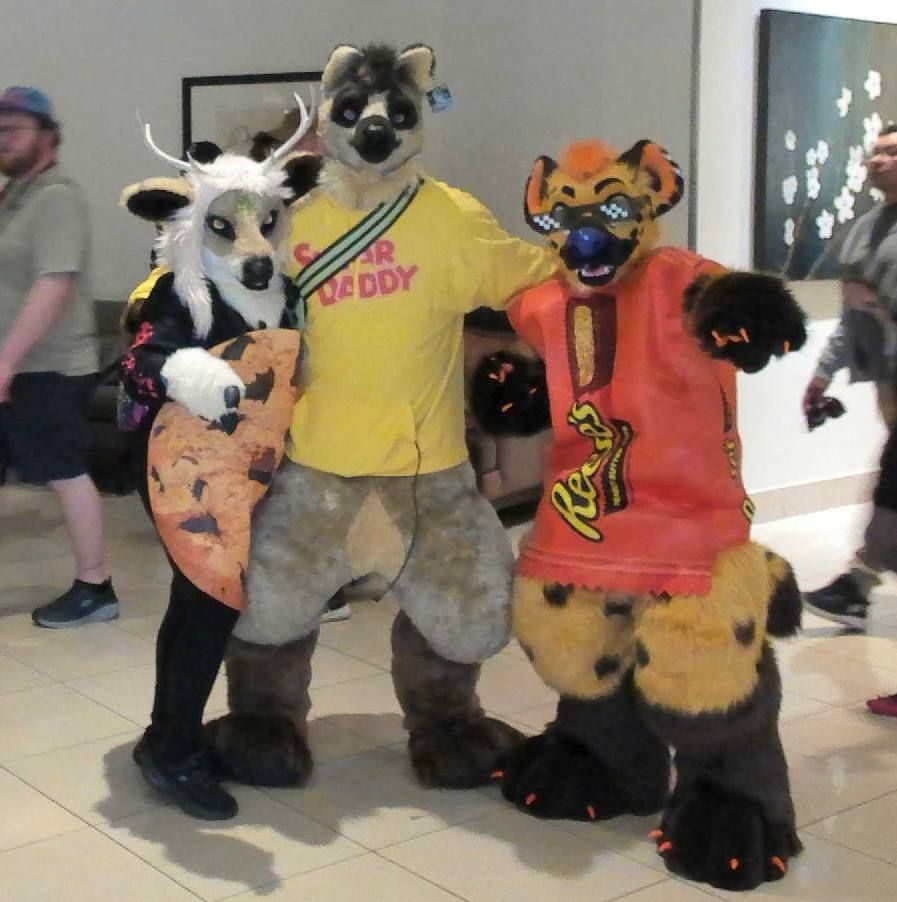 Goat, sloth and hyena furries